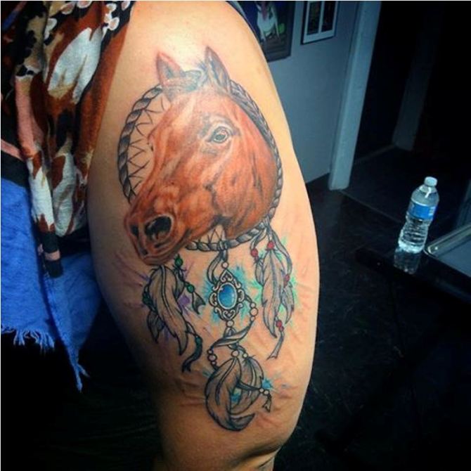 Horse Dreamcatcher Tattoo