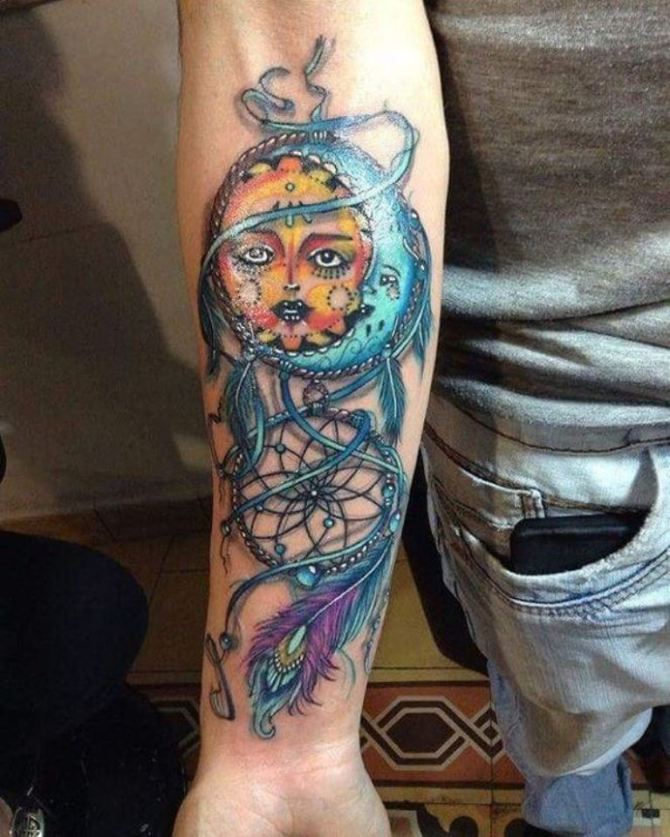 Moon Dreamcatcher Tattoo