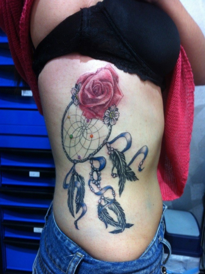 Rose Dreamcatcher Tattoo