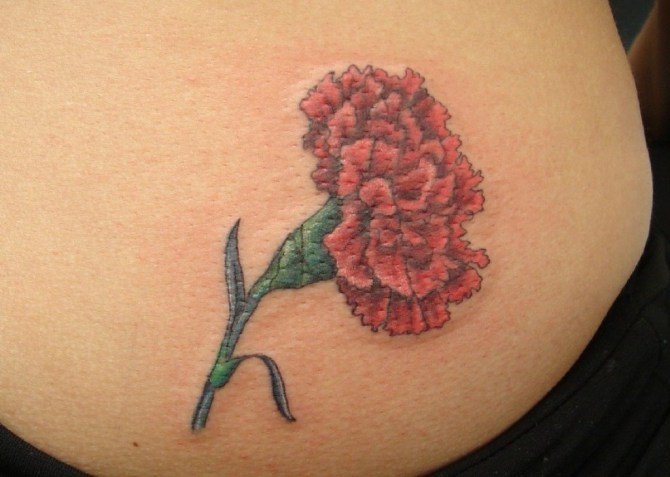 23-Tattoo-Carnation-Flower