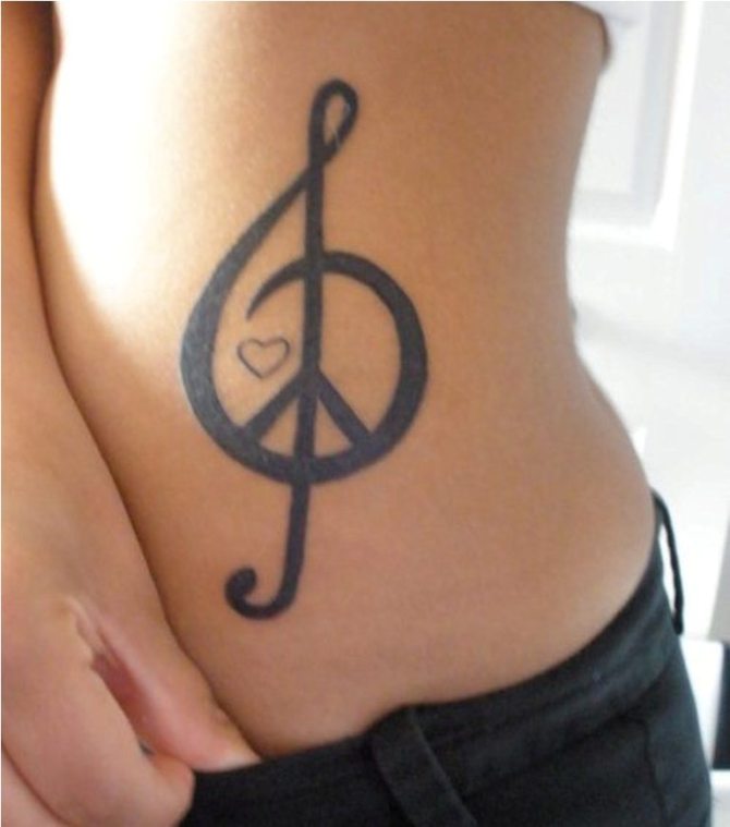 43-treble-clef-peace-sign-tattoo
