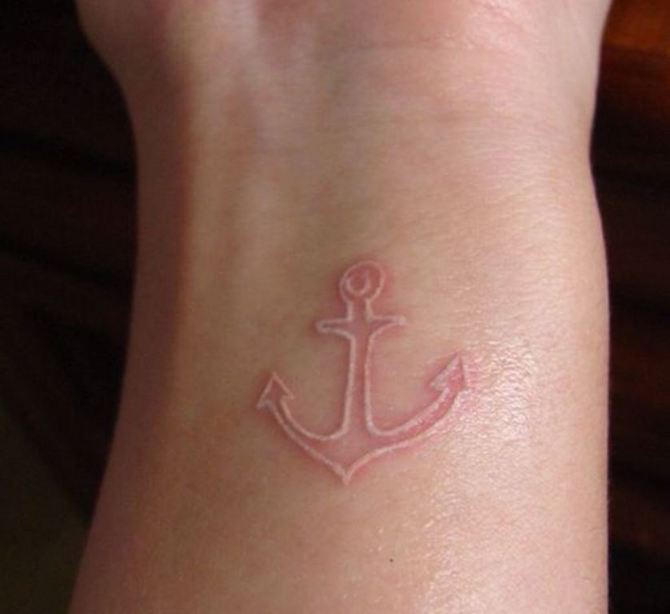 11 White Anchor Tattoo - 30 White Tattoos