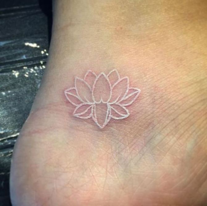 19 White Lotus Tattoo - 30 White Tattoos