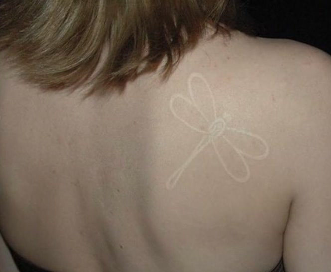 24 White Tattoo Dragonfly - 30 White Tattoos