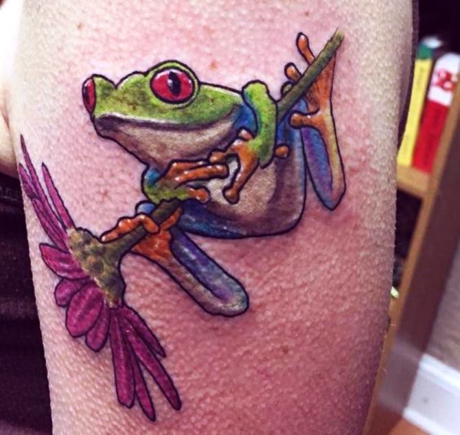 16 Green Frog Tattoo - 40 Frog Tattoos
