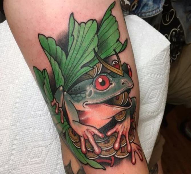 23 Money Frog Tattoo - 40 Frog Tattoos