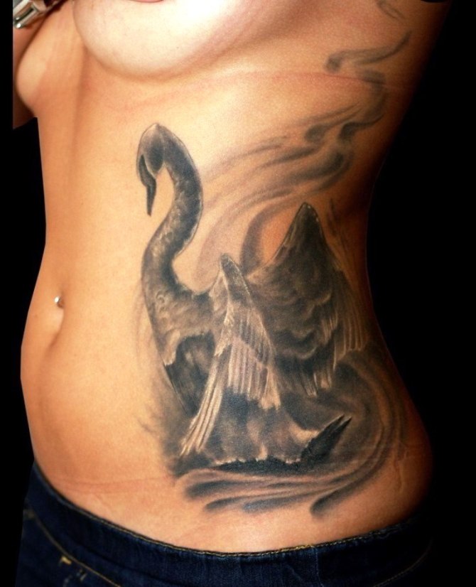 23 White Swan Tattoo for Women - 25 Swan Tattoos