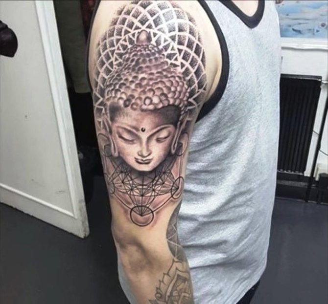 02 Best Buddhist Sleeve Tattoo Ideas