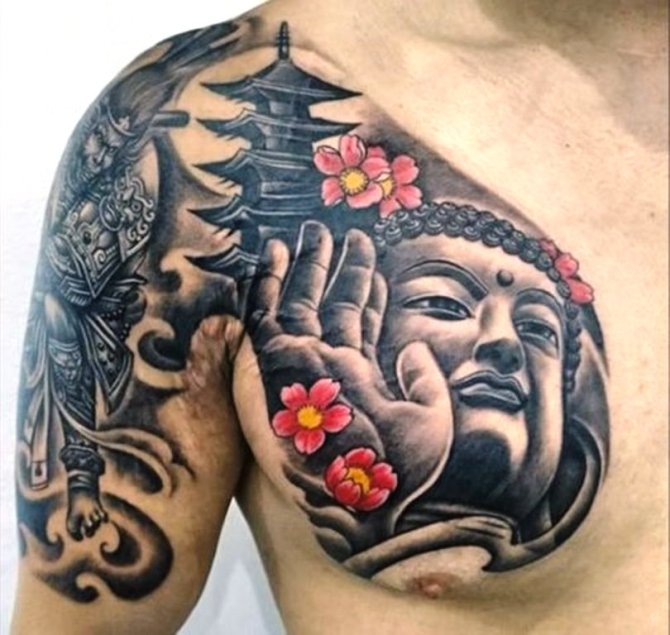 07 Buddha Tattoo on Chest