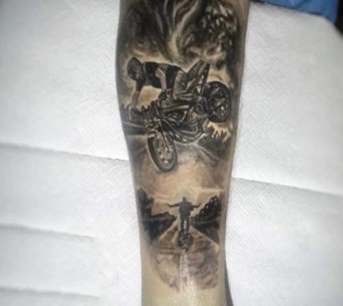 05 Motorcycle Accident Tattoo