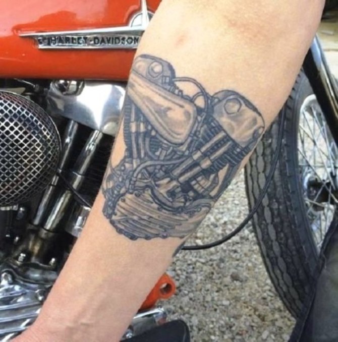 08 Motorcycle Motor Tattoo