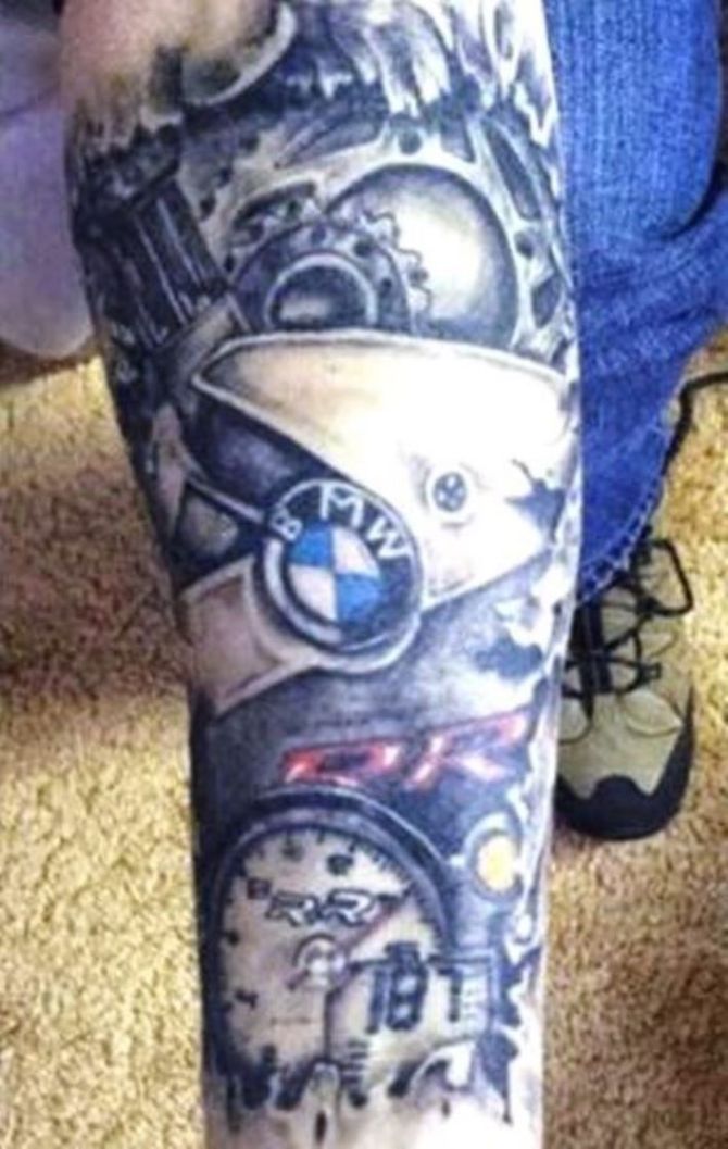 09 Motorcycle Parts Tattoo