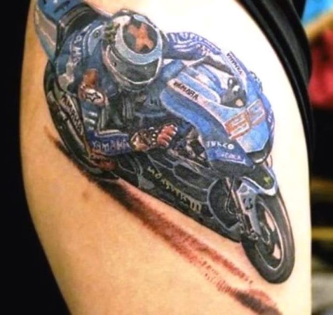 11 Motorcycle Rider Tattoo