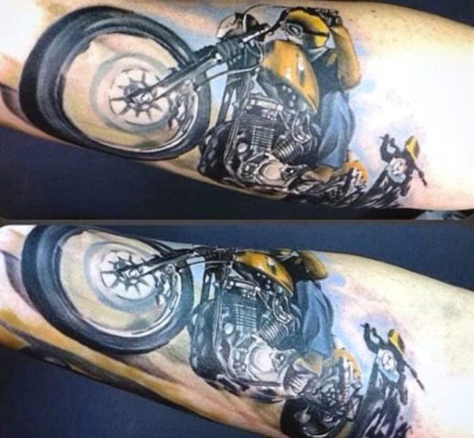 13 Motorcycle Tattoo Ideas