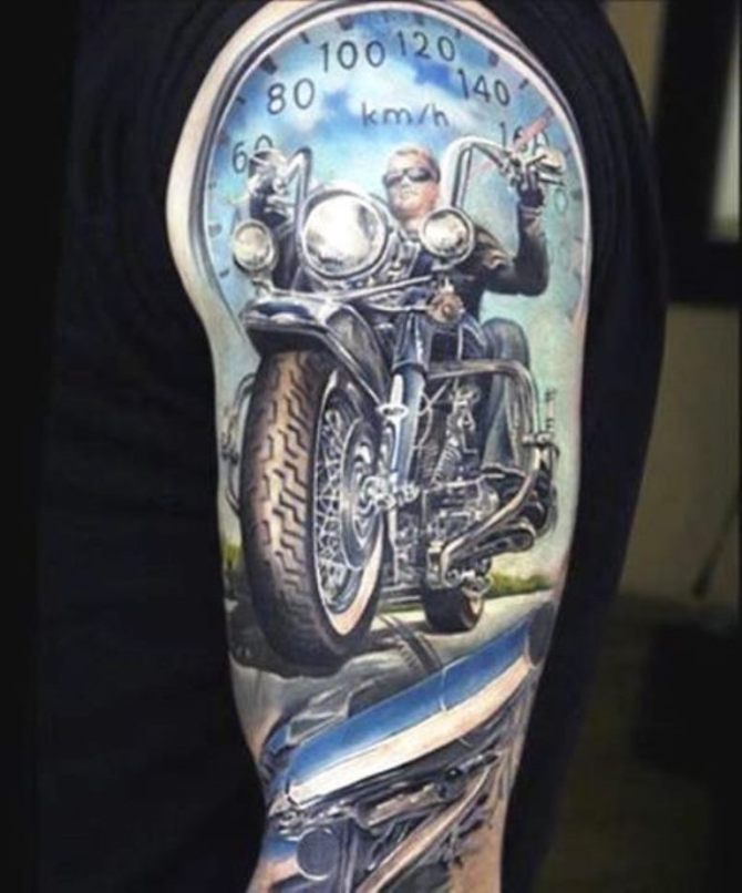 19 Motorcycle Tire Tattoo