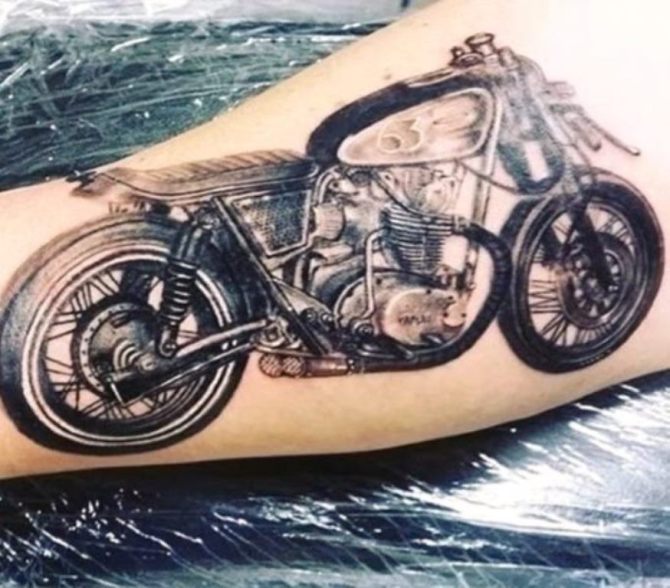 22 Old School Motorcycle Tattoo