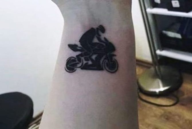 24 Simple Motorcycle Tattoo