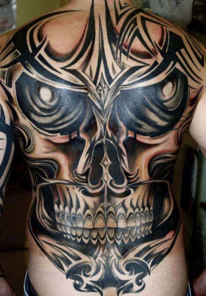 Biker Skull Tattoo Designs
