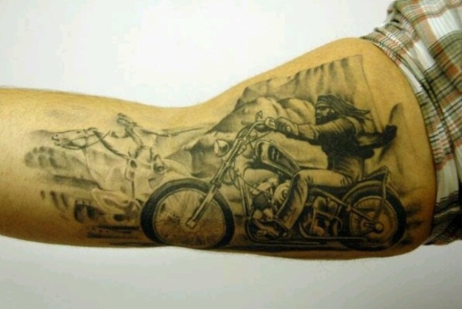 Biker Tattoo Motive