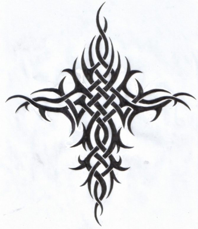 Tribal Cross Tattoo Pictures