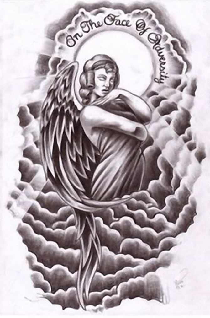 Angel Tattoo Stencils