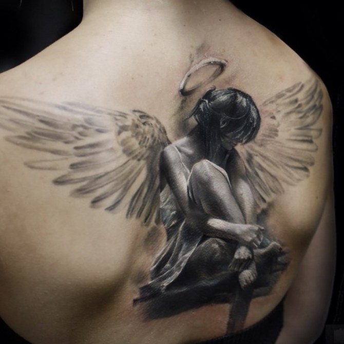 Tattoo Angel Back