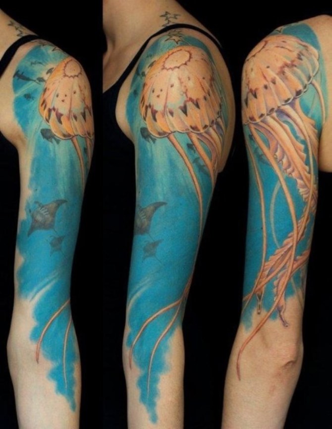 Jellyfish Arm Tattoo