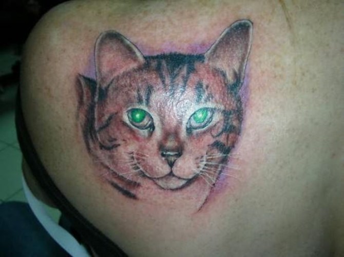 Cat Face Tattoo