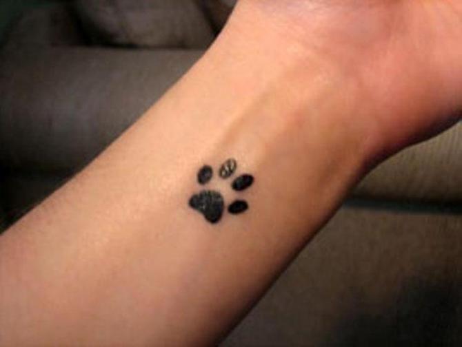 Cat Paw Print Tattoo