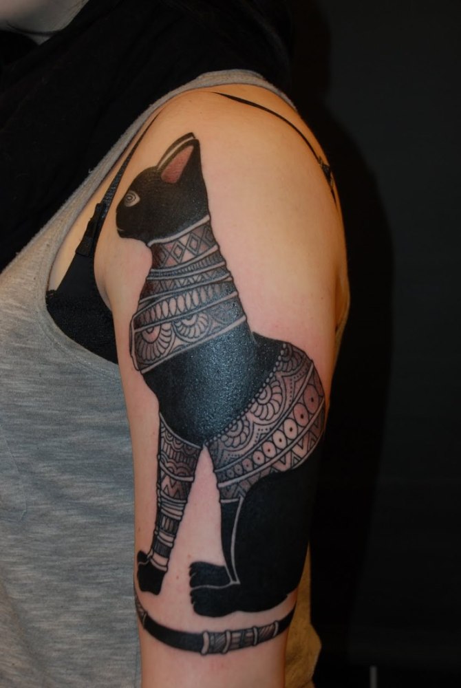 Egyptian Cat Tattoo Designs