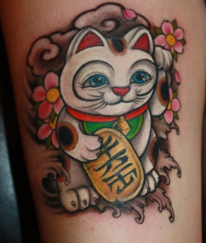 Lucky Cat Tattoo