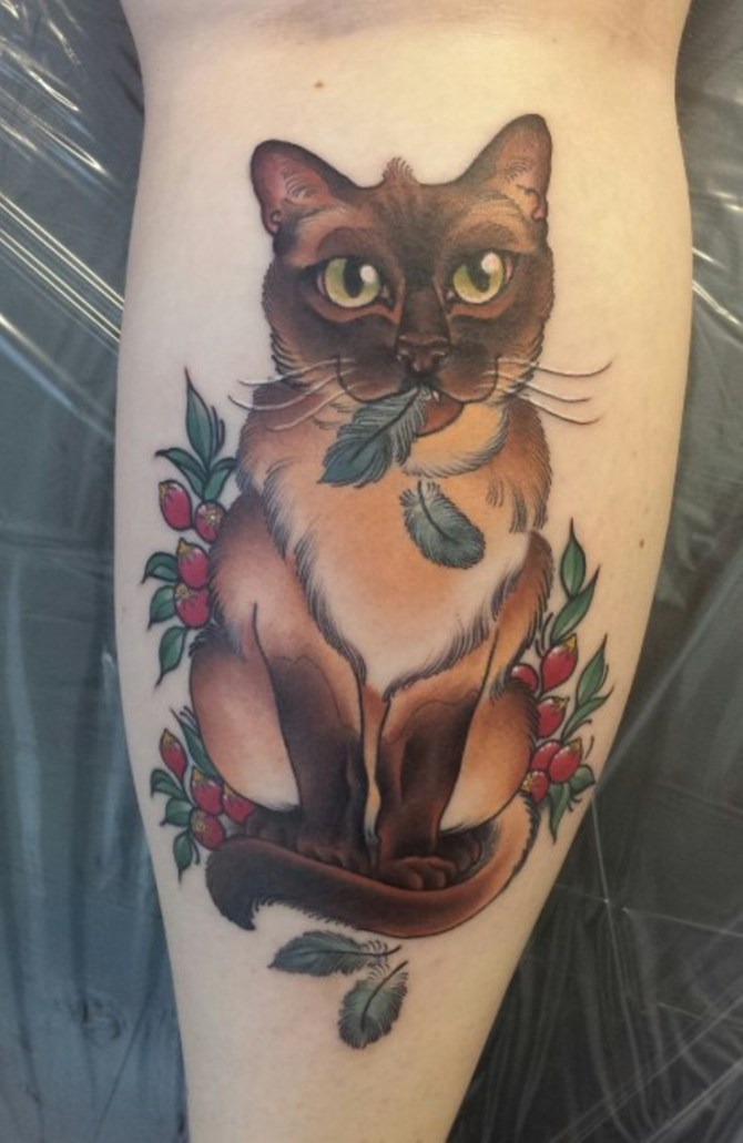 Siamese Cat Tattoo