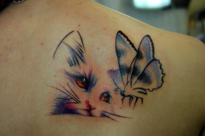 Tattoo Cat for Girls