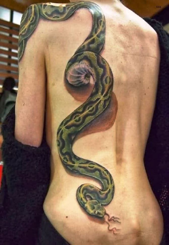 3d Snake Tattoo Designs