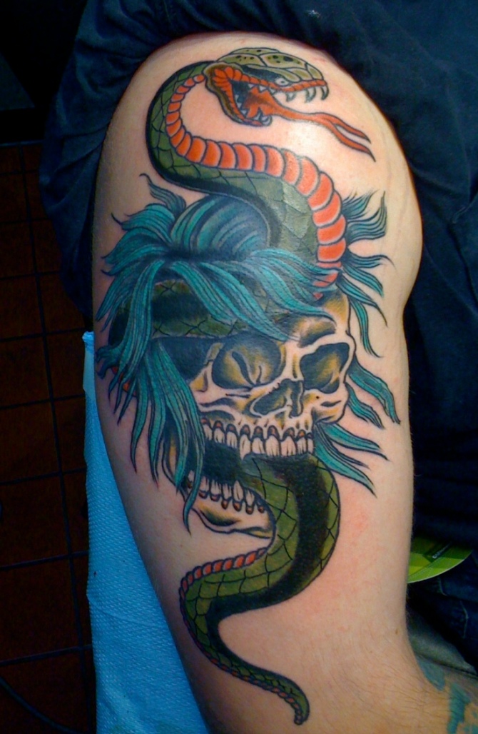 Snake Skull Tattoo