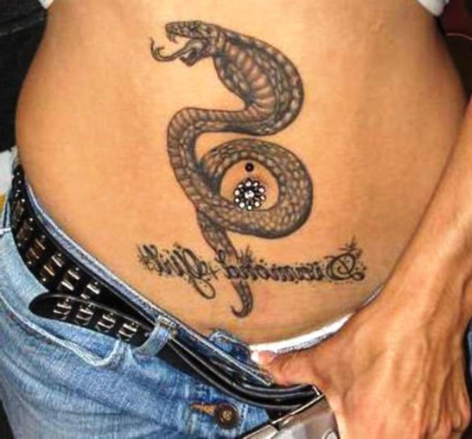 Snake Stomach Tattoo