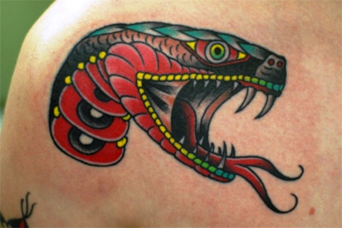 Traditional Snake Tattoo