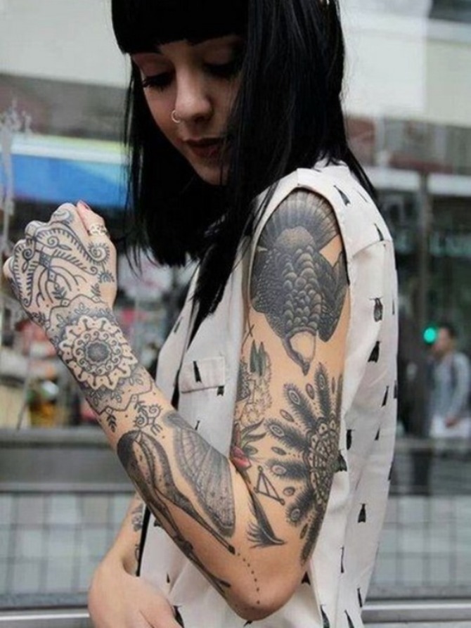 Mandala Arm Tattoo Woman