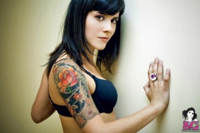 Half Sleeve Tattoo Girl