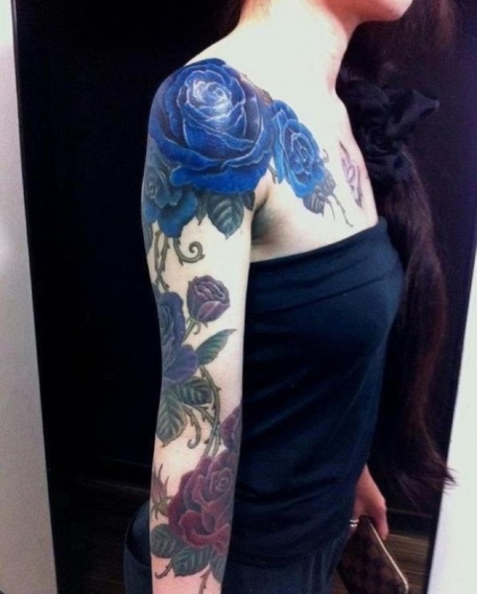 Tattoo Blue Roses