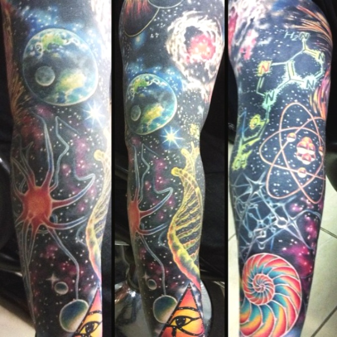 Outer Space Tattoo Sleeve