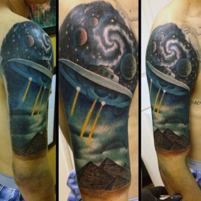 Space Sleeve Tattoo