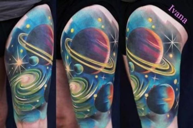  Solar System Tattoo Sleeve