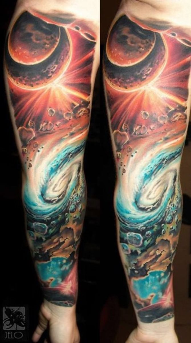  Space Tattoo Sleeve