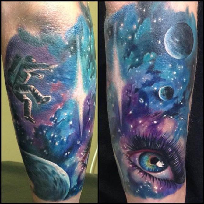 Space Tattoo Half Sleeve