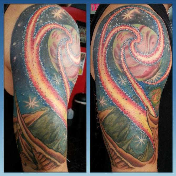  Space Tattoo Half Sleeve