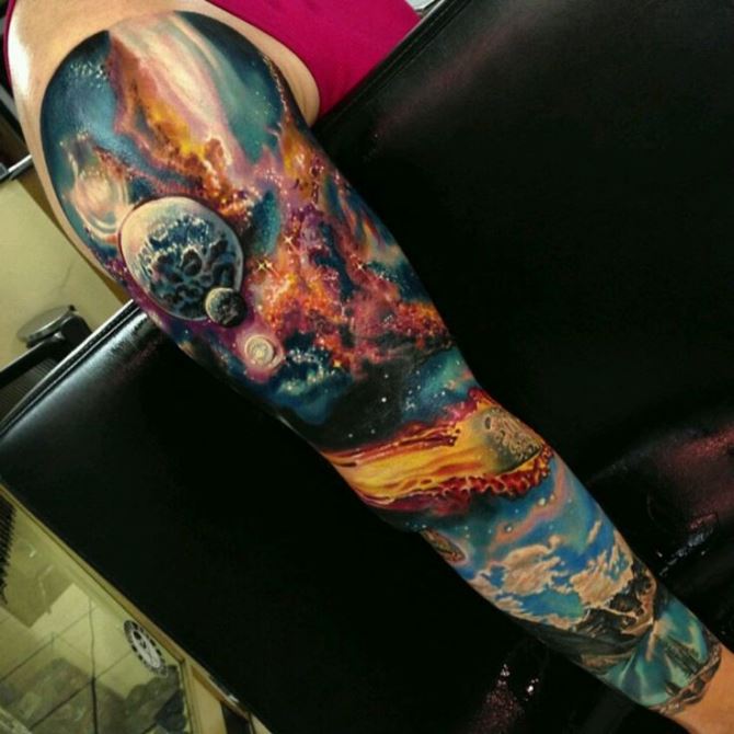  Space Tattoo Sleeve Designs