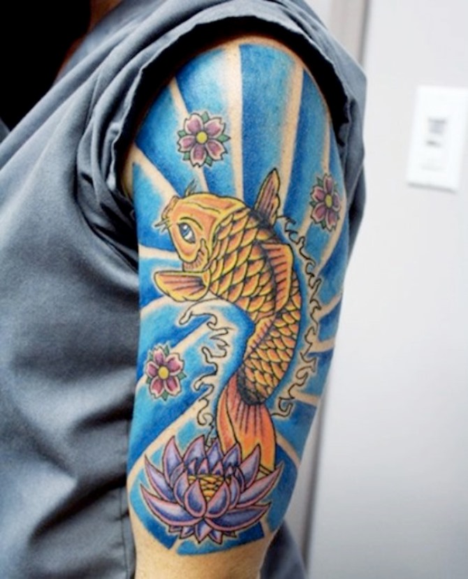 Koi Tattoo Half Sleeve Designs