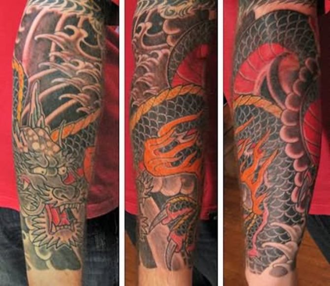 Japanese Dragon Tattoo Sleeve