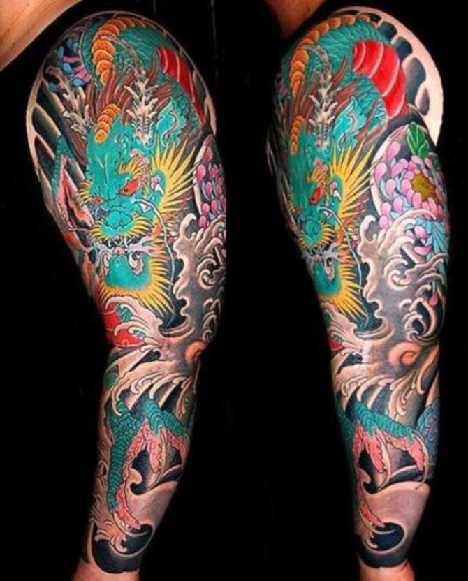 Japanese Dragon Tattoo Sleeve